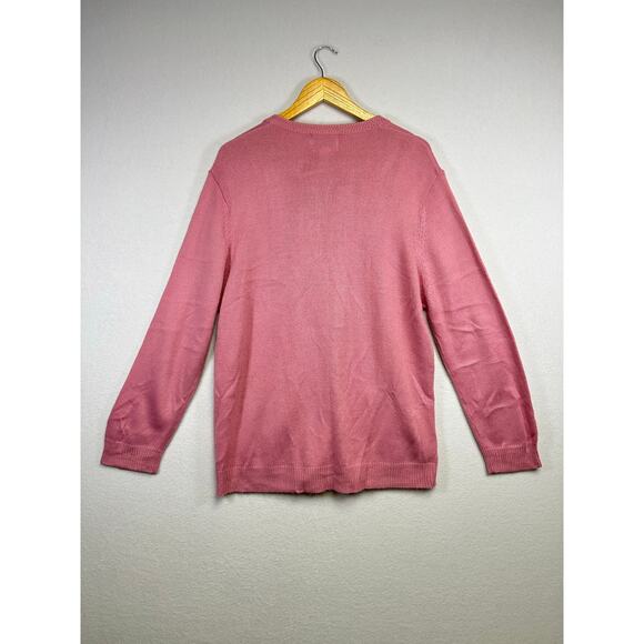 Vintage Jenny Pink Caridigan button down sweater with pockets size 1X - Picture 5 of 7